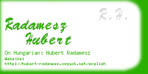 radamesz hubert business card